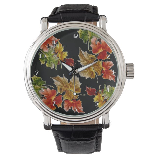 Muster-Armbanduhr aus Herbst Armbanduhr (Vorderseite)