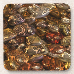 Muster ART - Golden River Stones Untersetzer