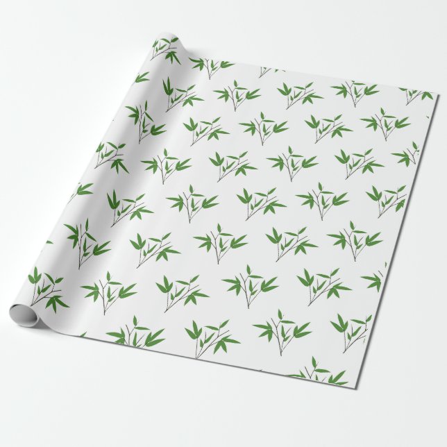 Muster aus Bambuszweigen Geschenkpapier (Ungerollt)
