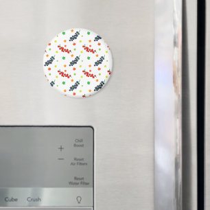 Muster aus Beeren, Erdbeeren, Blaubeeren, Obst Magnet