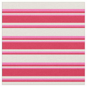 Muster aus beigen, schwarz und rosa Streifen/Linie Stoff