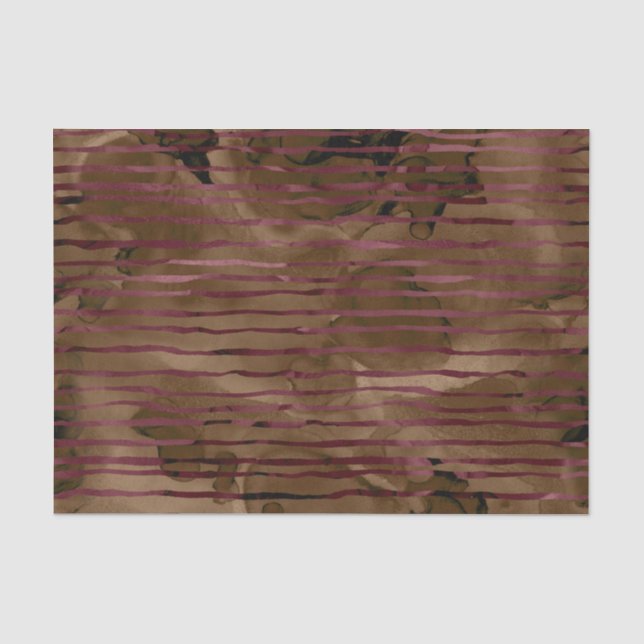 Muster aus Burgund und Kupfer Seidenpapier (Vorderseite)