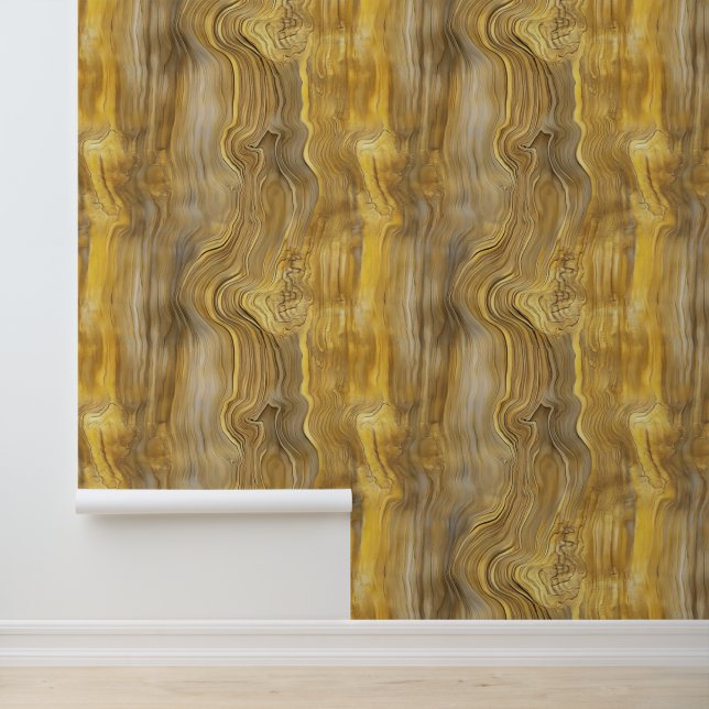 Muster aus gelbem Holz Tapete (Anwendung)