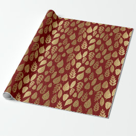 Muster aus Gold und Rotem Lef Geschenkpapier