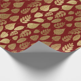 Muster aus Gold und Rotem Lef Geschenkpapier