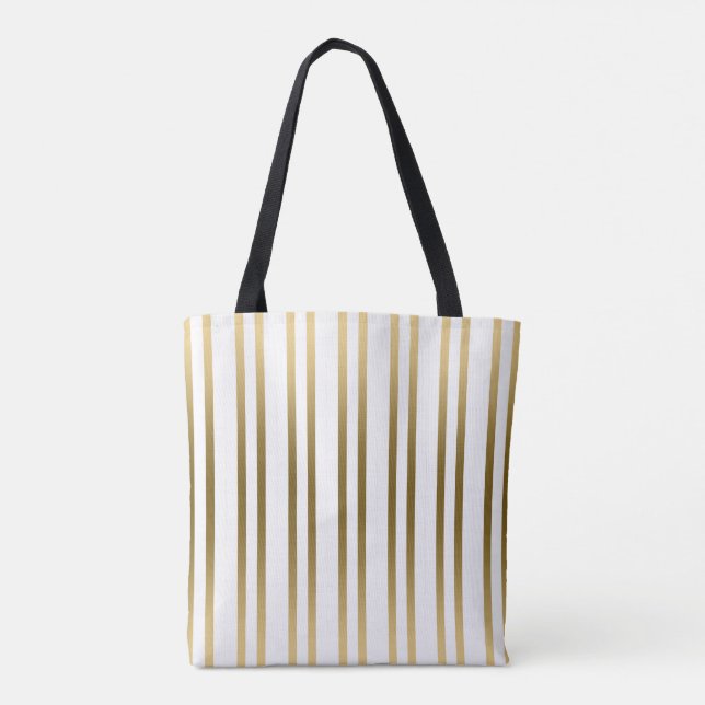 Muster aus Gold und Weiß Tasche (Rückseite)