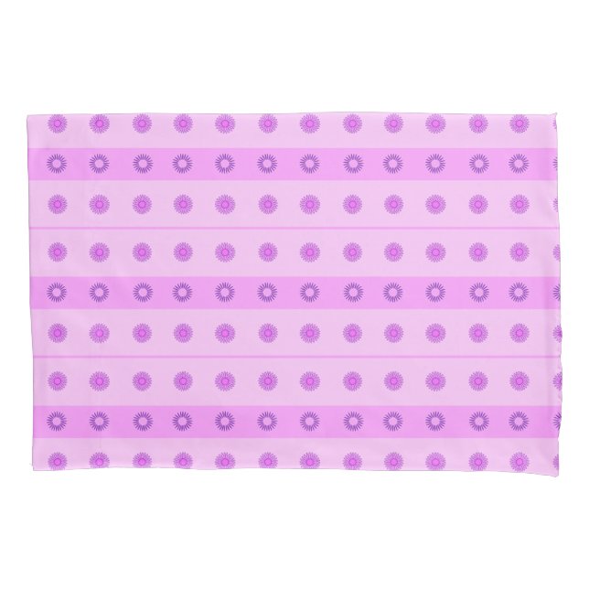 Muster aus kleinen rosa und violetten Blumen Kissenbezug (Vorderseite)