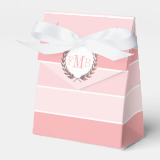 Muster aus rosa Streifen und Initialen Hochzeitsgu Geschenkschachtel