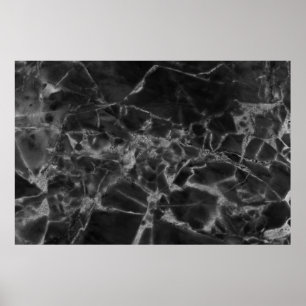Muster aus schwarzem Marmor, die naturalab aussehe Poster