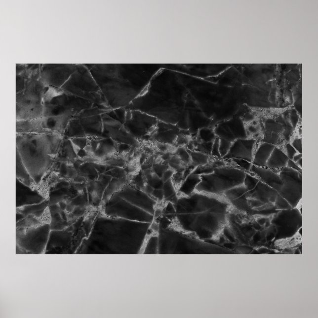 Muster aus schwarzem Marmor, die naturalab aussehe Poster (Vorne)