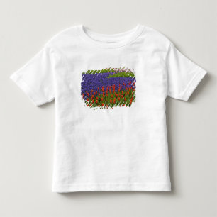 Muster aus Tulpen und Traubenhyazinthenblüten, 2 Kleinkind T-shirt