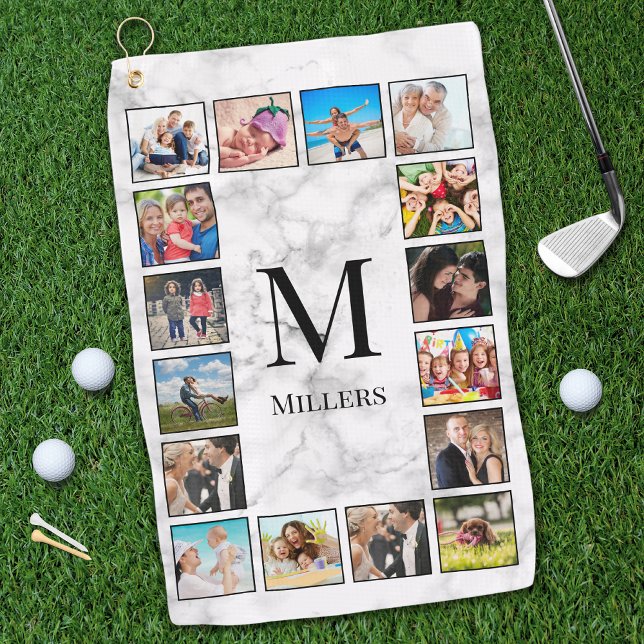 Muster aus weißem Marmor Golfhandtuch (Von Creator hochgeladen)