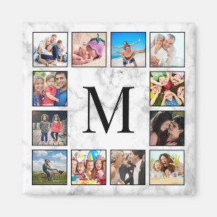 Muster aus weißem Marmor Magnet