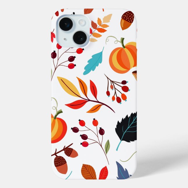 Muster Autumn Muster iPhone Case (Rückseite)
