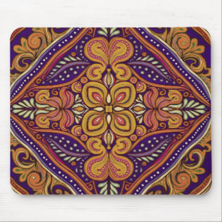 Muster Batik Gelb Blau Mousepad