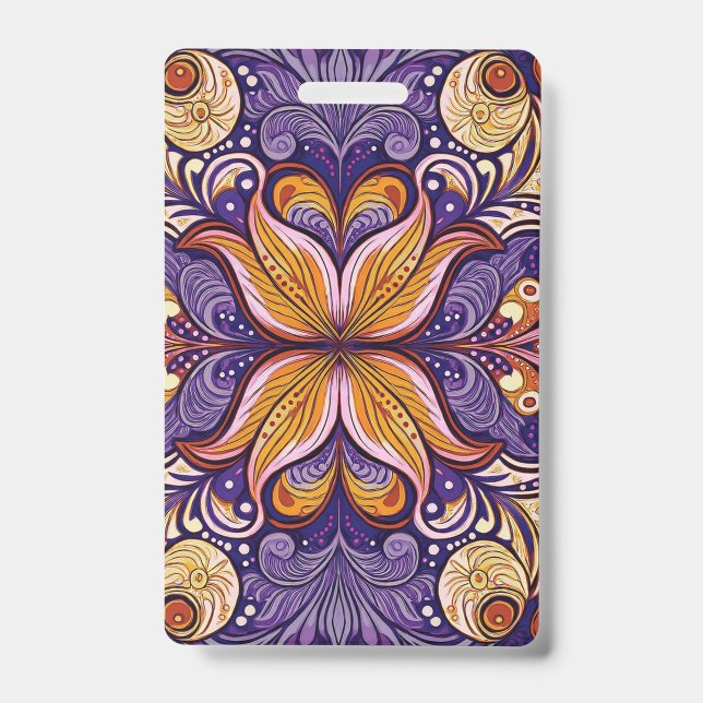 Muster Batik Lila Ausweis (Vorderseite)