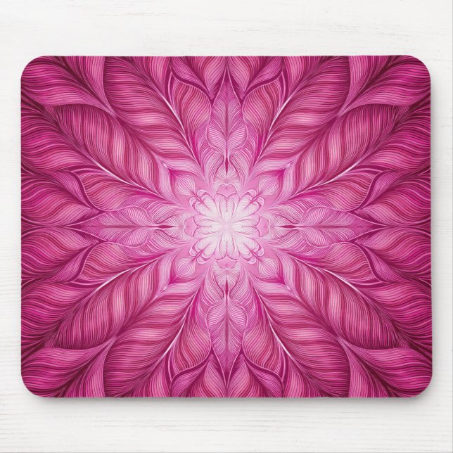Muster Batik Pink Mousepad (Vorne)