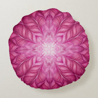 Muster Batik Pink Rundes Kissen