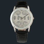 Muster Bazaar - gerundete und geometrische Formen Armbanduhr<br><div class="desc">Muster Bazaar III von Juni Erica Vess. Verfügt über ein Design mit geometrischen und abgerundeten Formen.</div>