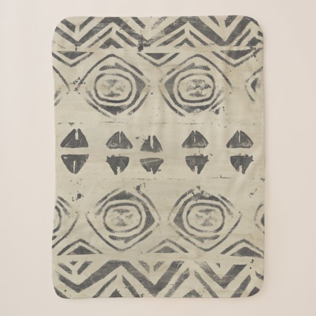 Muster Bazaar - gerundete und geometrische Formen Sherpadecke (Vorderseite)