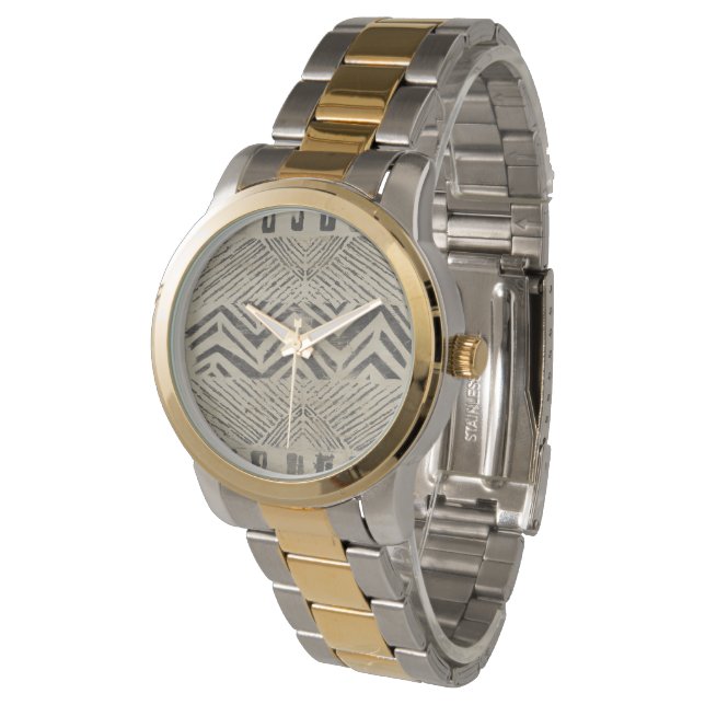 Muster Bazar - Geometrische Formen Armbanduhr (Schrägansicht)