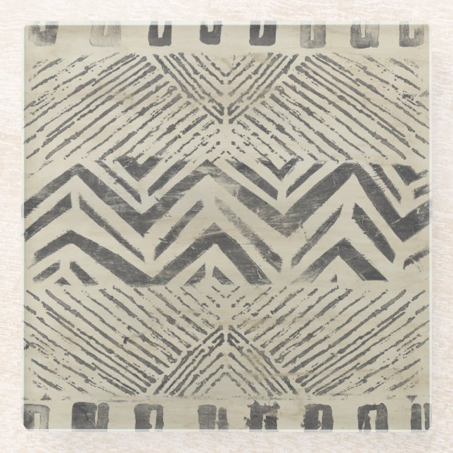 Muster Bazar - Geometrische Formen Glasuntersetzer (Vorderseite)