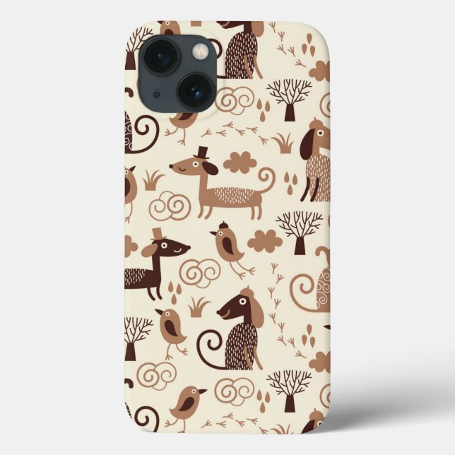 Muster bei niedlichen Hunden Case-Mate iPhone Hülle (Rückseite)
