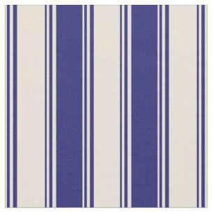 Muster Bisque und Midnight Blue Stripes/Lines Stoff