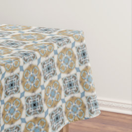 Muster Blau, Tan, Weiß und Braun Tischdecke