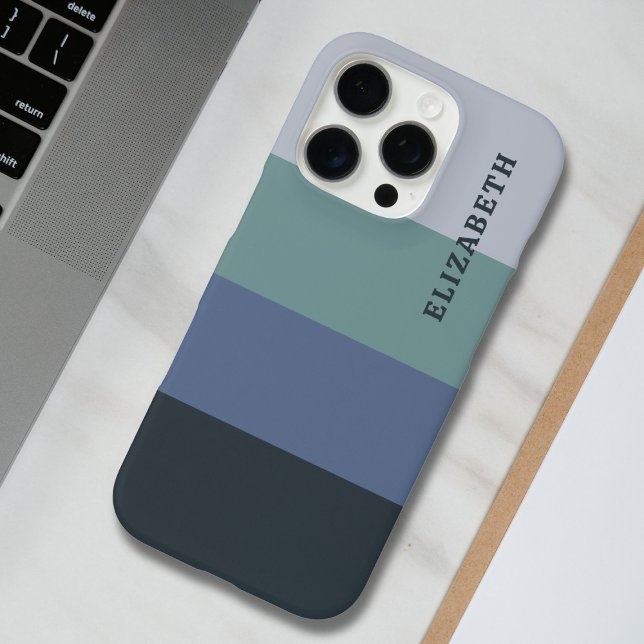 Muster Blau und Grau iPhone 16 Pro Hülle (Von Creator hochgeladen)