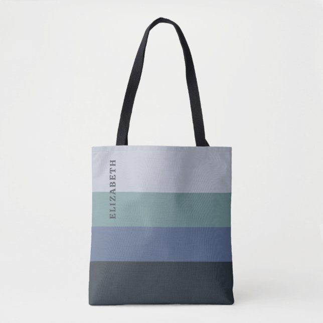 Muster Blau und Grau Tasche (Vorderseite)