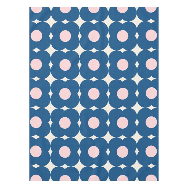 Muster Blau und Rosa der niedlichen geometrischen  Tischdecke (Vorderseite)