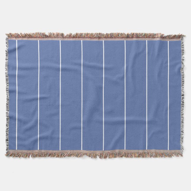 Muster Blau und Weiße Streifen Decke (Vorderseite)