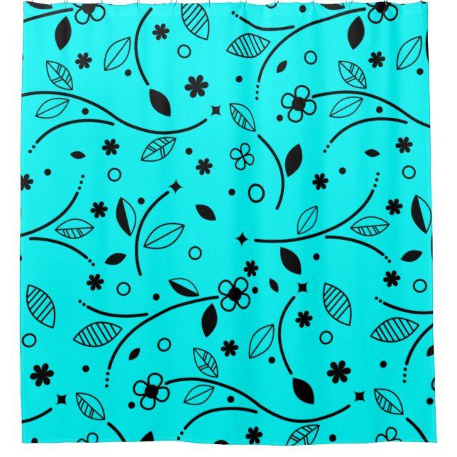 Muster-Blume Blume Textur Duschvorhang (Vorderseite)