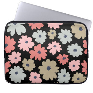 Muster Blume Farblich Vintag Laptopschutzhülle