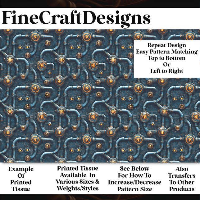 Muster BM2 Decoupage für industrielle Steampfleitu Seidenpapier (Von Creator hochgeladen)