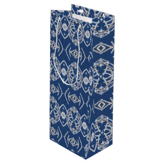 Muster Bright Blue & White Snow Formen Geschenktüte Für Weinflaschen