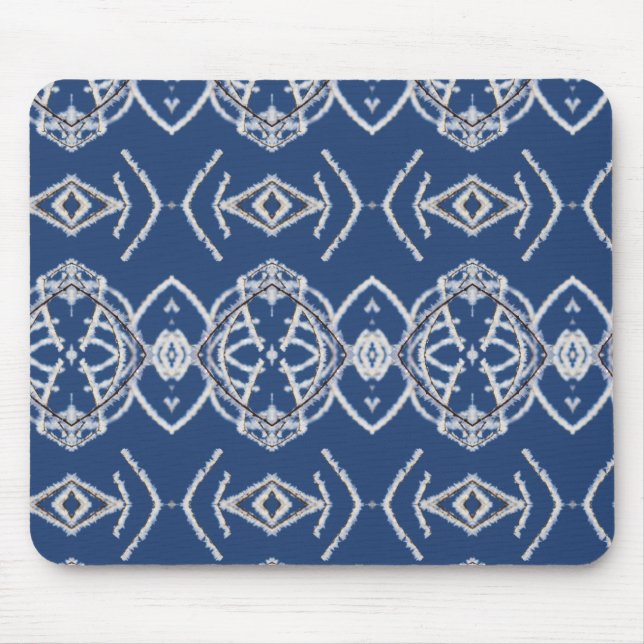 Muster Bright Blue & White Snow Formen Mousepad (Vorne)