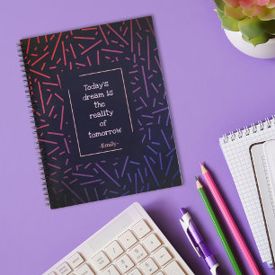 Muster bunt Linien Notebook Notizbuch