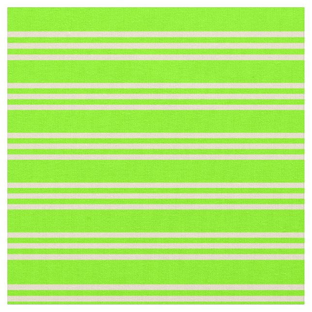 Muster Chartreuse & Beige Linien/Streifen Stoff (Nahaufnahme)