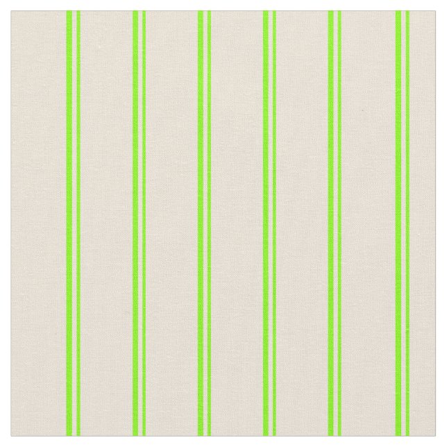 Muster Chartreuse und Bisque Streifen/Linien Stoff (Nahaufnahme)