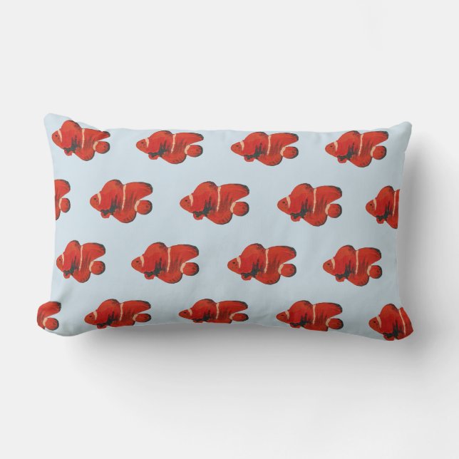 Muster Clownfish Orangenwirbel Lendenkissen (Vorderseite)