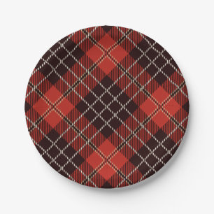 Muster Colorfull Scottish Geometric Vintag Pappteller