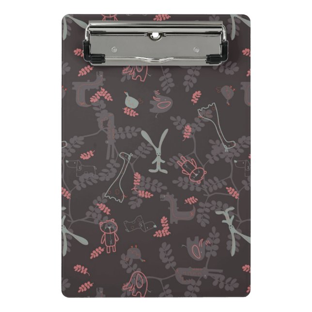 Muster, das Babytiere 1 anzeigt Mini Klemmbrett (Vorderseite)