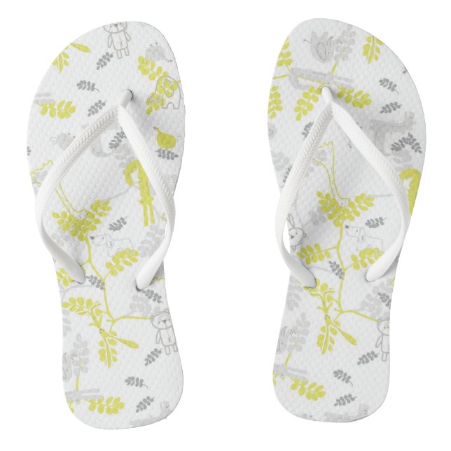 Muster, das Babytiere 2 anzeigt Flip Flops (Fußbett)