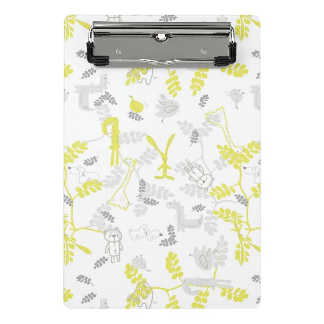 Muster, das Babytiere 2 anzeigt Mini Klemmbrett (Vorderseite)