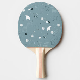Muster, das ein niedliches polares anzeigt tischtennis schläger