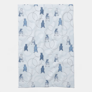 Muster, das einen Grizzlybären kennzeichnet Geschirrtuch