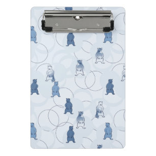 Muster, das einen Grizzlybären kennzeichnet Mini Klemmbrett