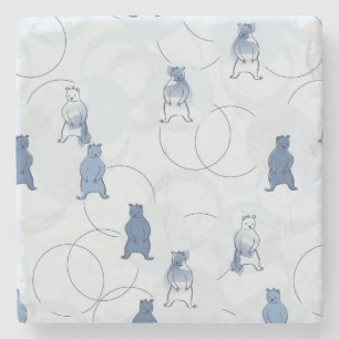 Muster, das einen Grizzlybären kennzeichnet Steinuntersetzer